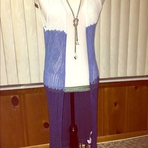 Multicolor sleeveless cardigan